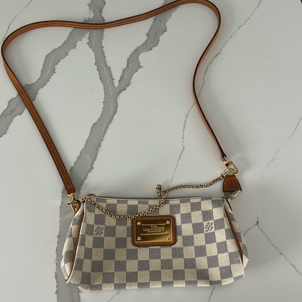 Louis Vuitton Damier Azur Eva Clutch Bag